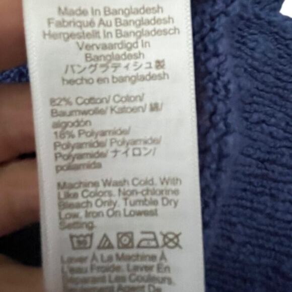 J.Crew Sweater Small Blue 100% Cotton V Neck Textured Knit Long Sleeve Casual - Picture 8 of 12